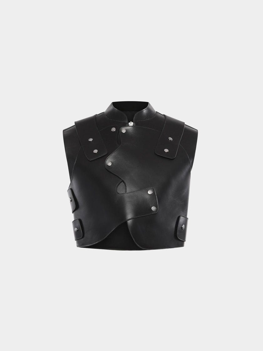 HE, product: ATMOSPHERIC LEATHER VEST (Thumbnail)
