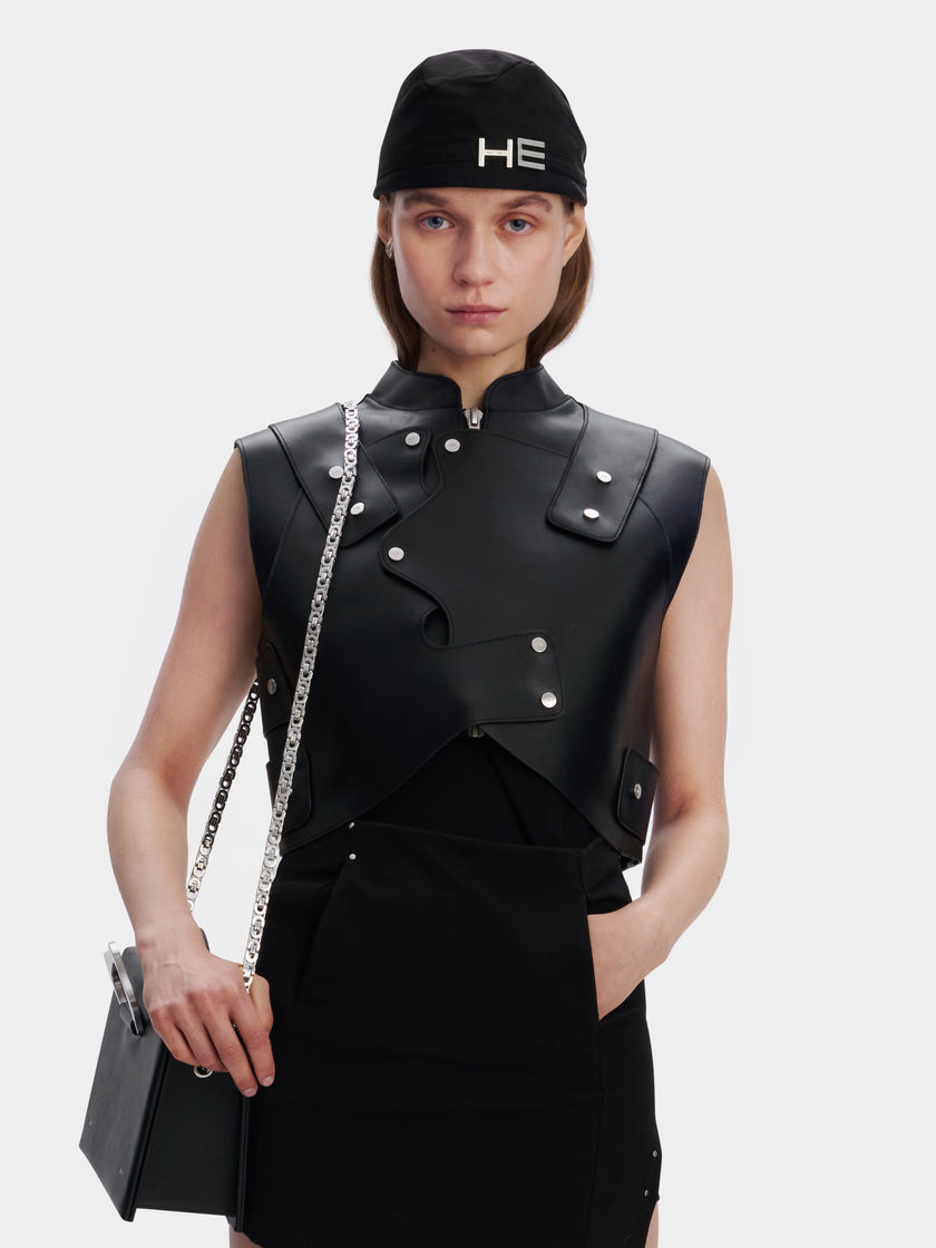 HE, product: ATMOSPHERIC LEATHER VEST (Thumbnail alt.)