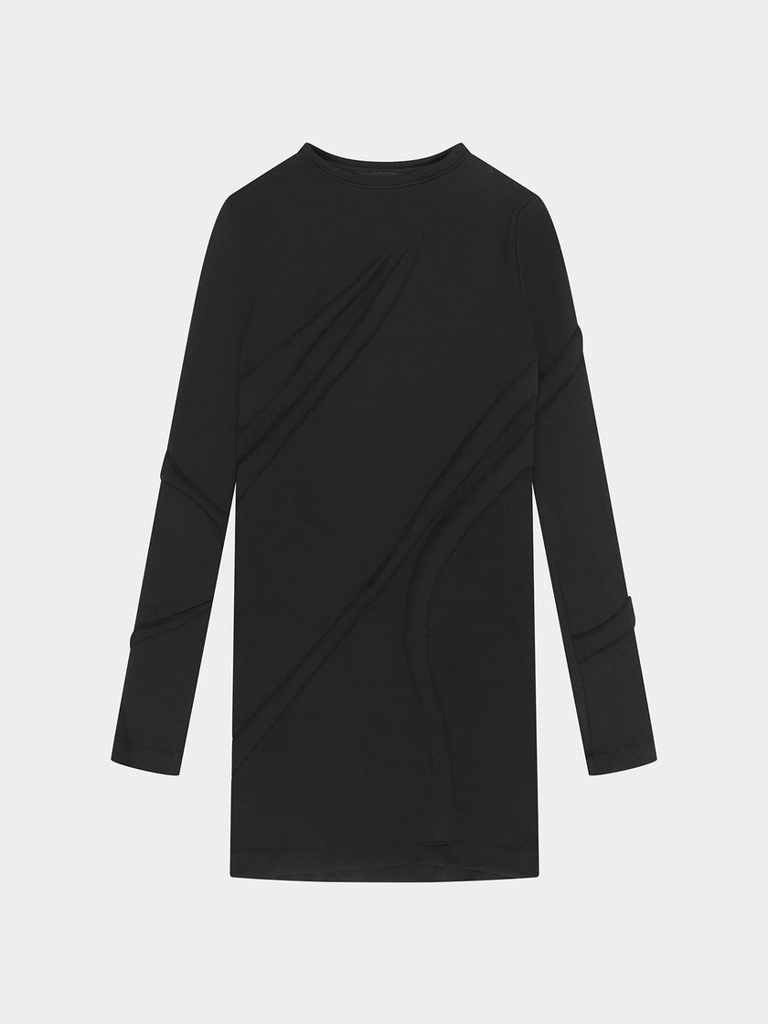 HE, product: MORPHED PADDED DRESS (Thumbnail)