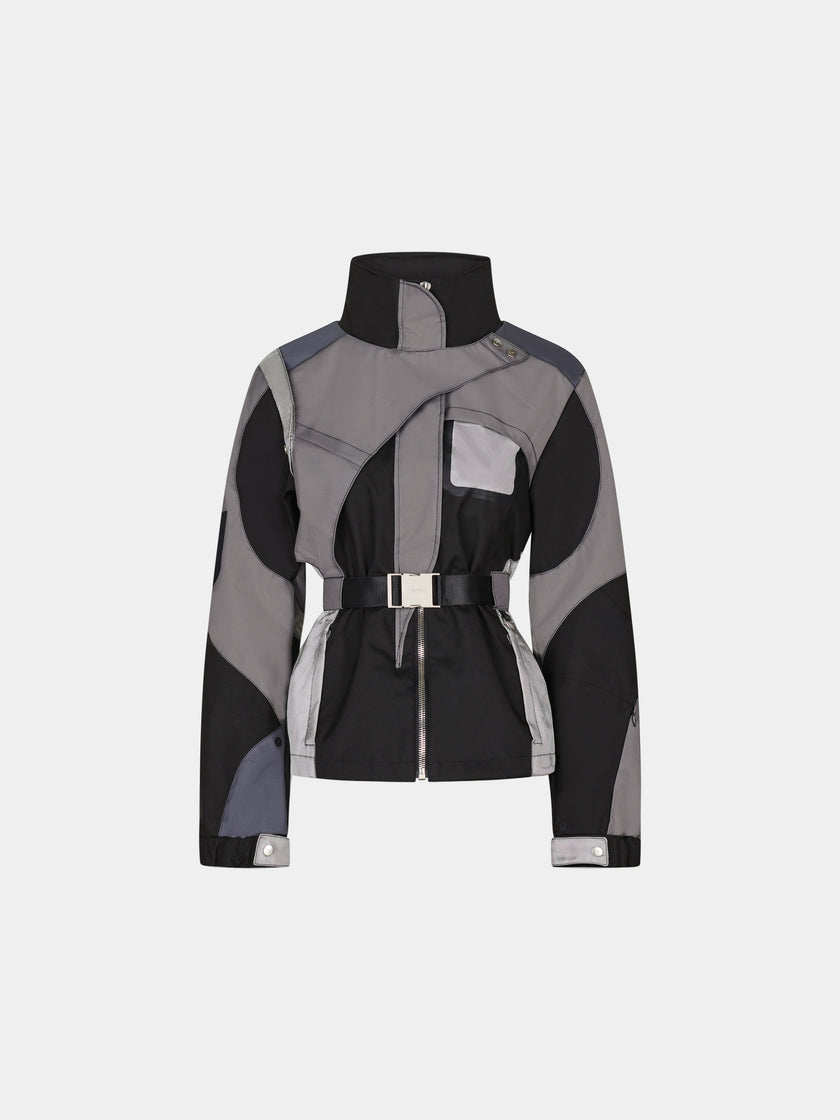 HE, product: CROPPED BELTED PARKA (Thumbnail)