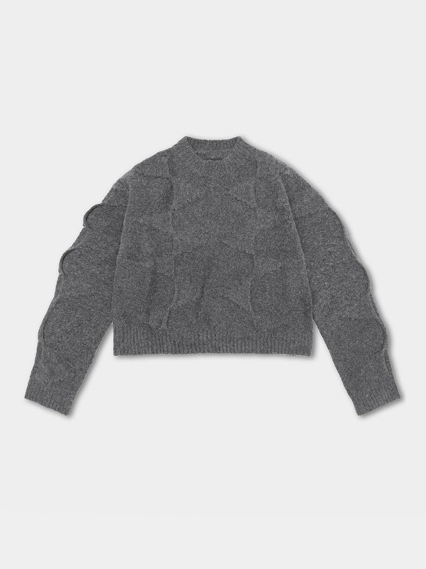 HE, product: CROPPED SPIRAL KNIT (Thumbnail)