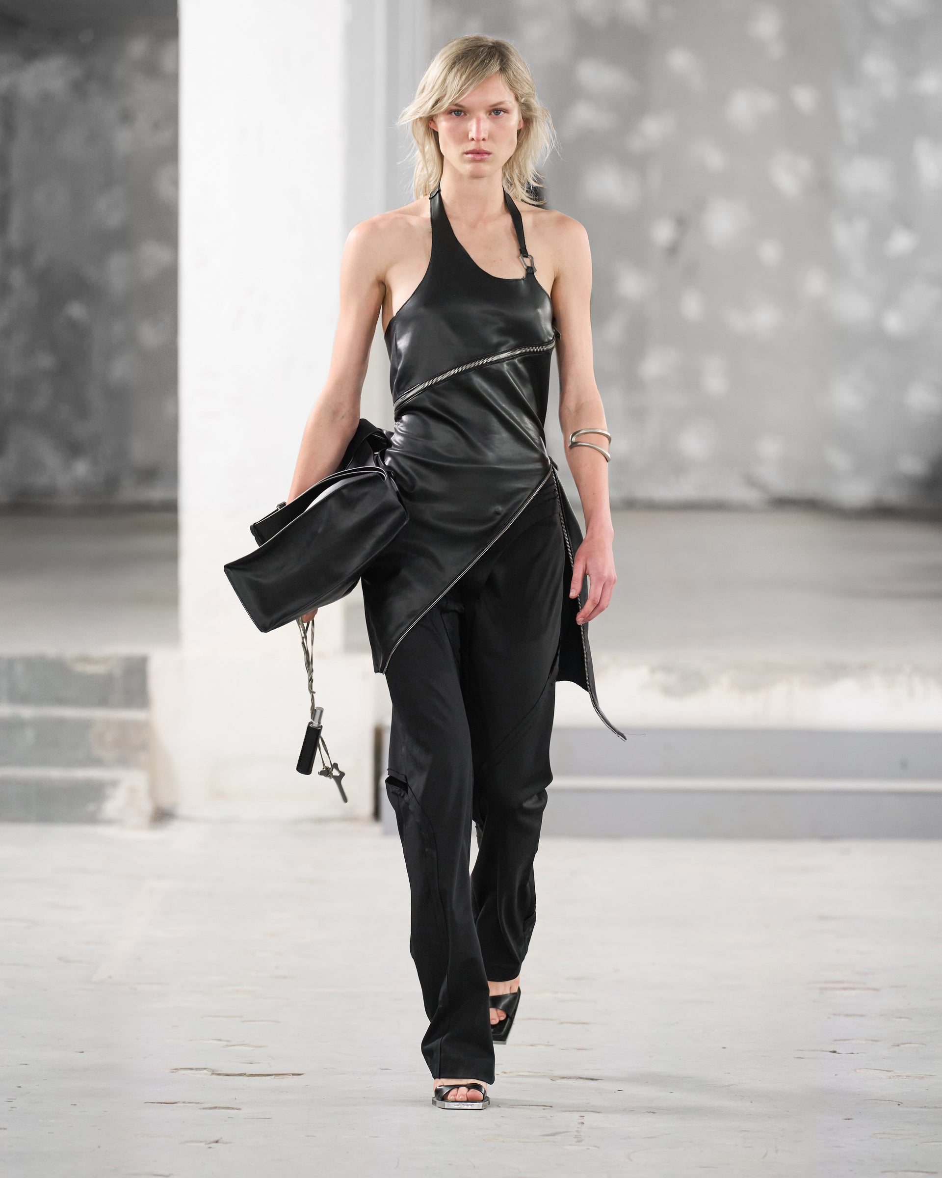 HELIOT EMIL_Arenaceous Leather Dress_8