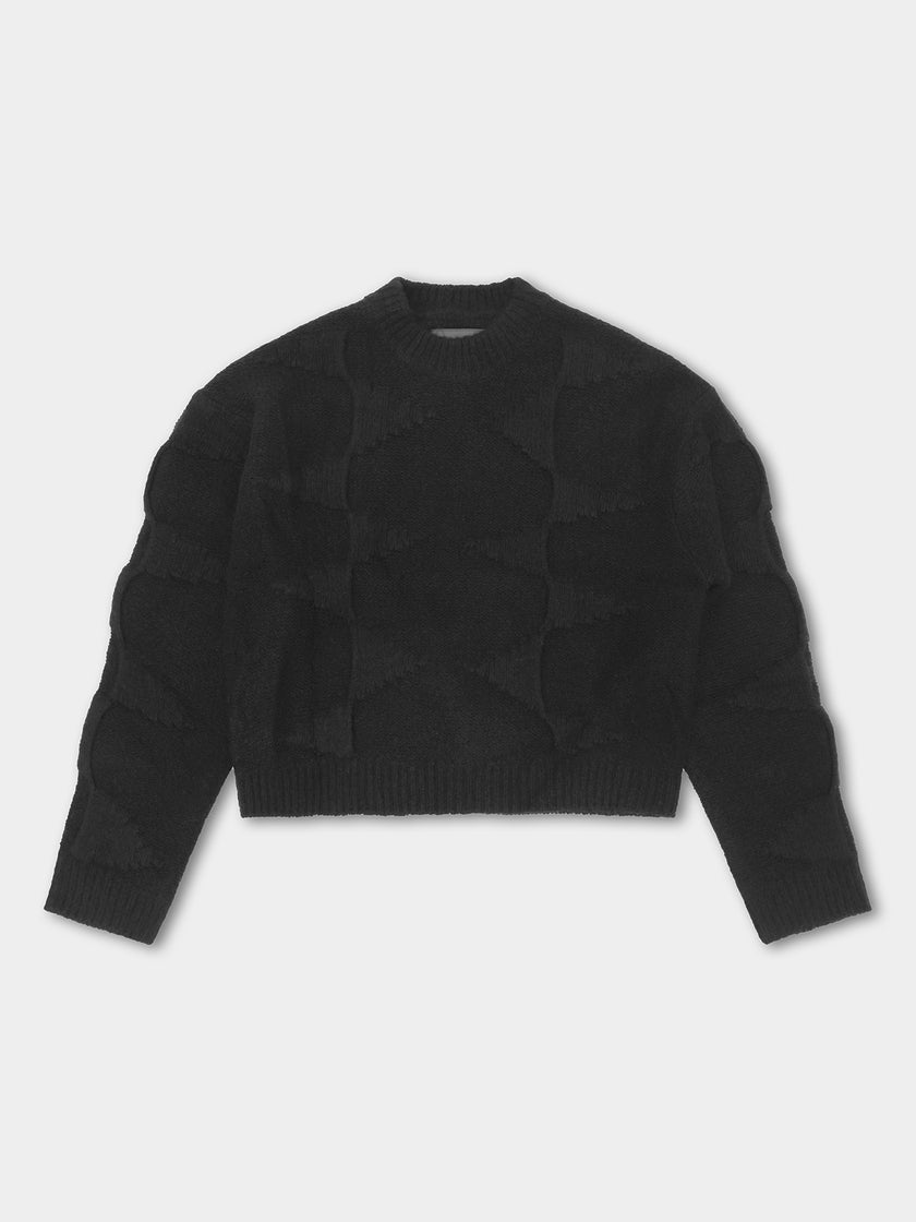 HE, product: CROPPED SPIRAL KNIT (Thumbnail)