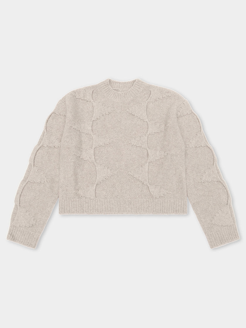 HE, product: CROPPED SPIRAL KNIT (Thumbnail)