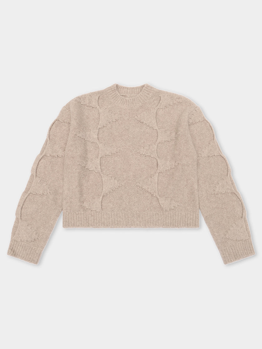 HE, product: CROPPED SPIRAL KNIT (Thumbnail)