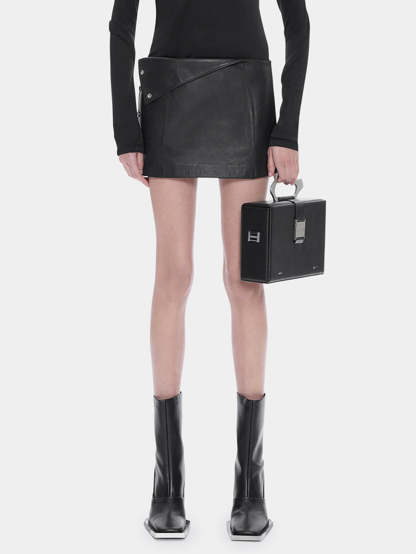 HE, product: STABILISED LEATHER SKIRT (Thumbnail alt.)