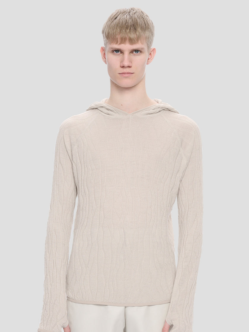 HE, product: SORTSOL KNIT HOODIE (Thumbnail alt.)