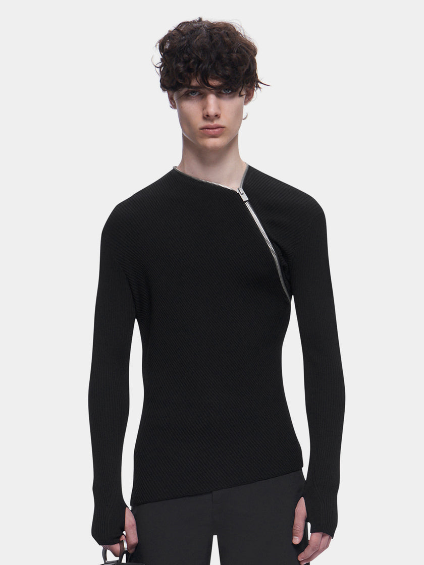 HE, product: TIED ZIP KNIT (Thumbnail alt.)