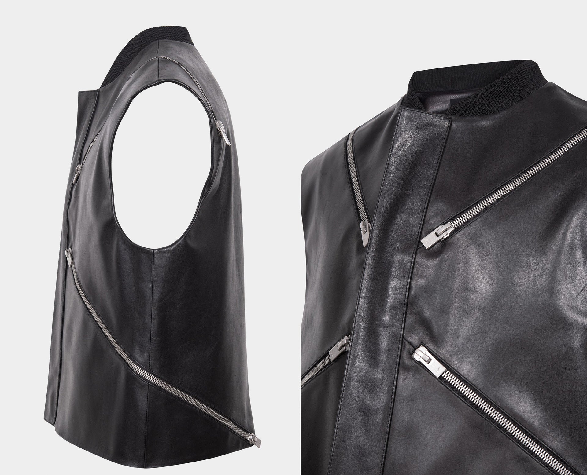 HELIOT EMIL_Nebule Leather Vest_1