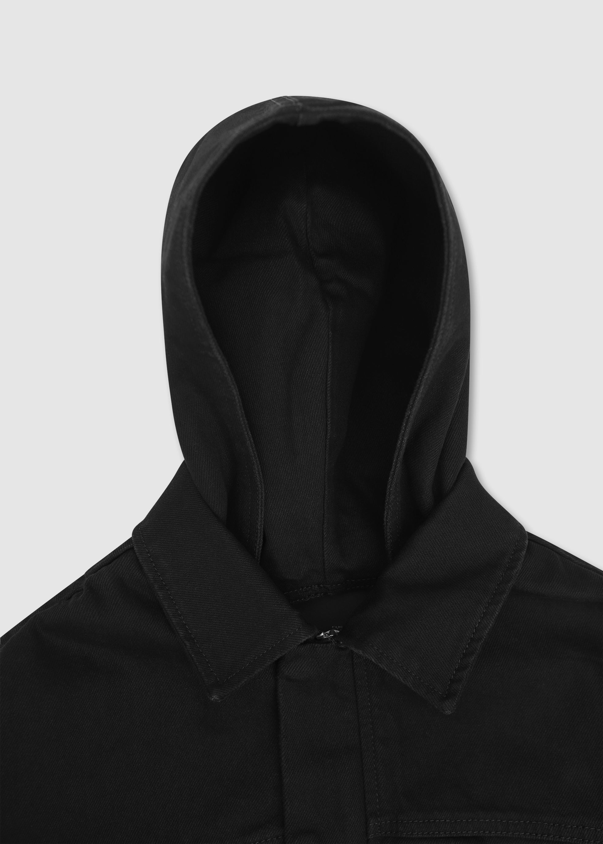 HE, product: DENIM HOODED JACKET (Fig. 13)