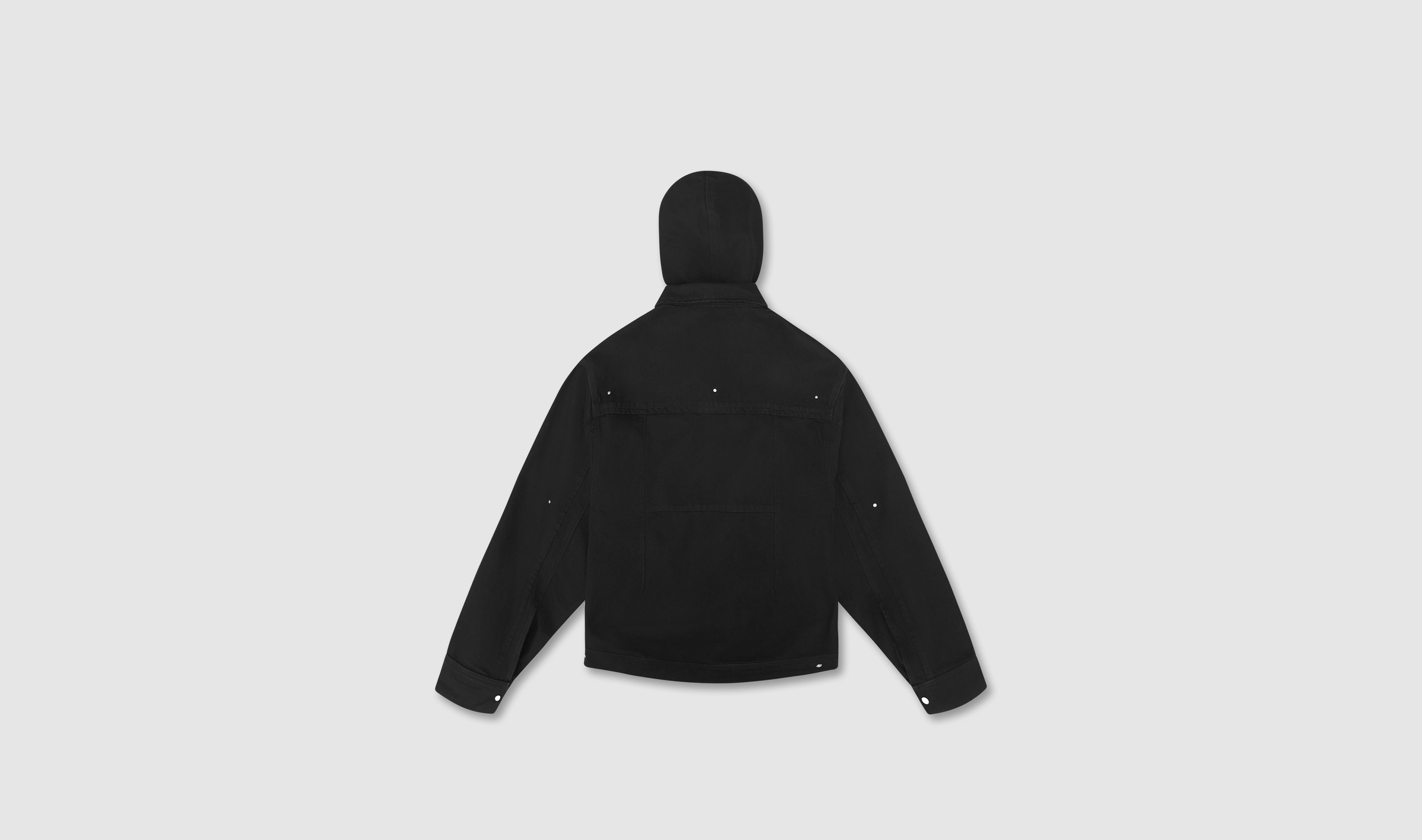 HE, product: DENIM HOODED JACKET (Fig. 8)