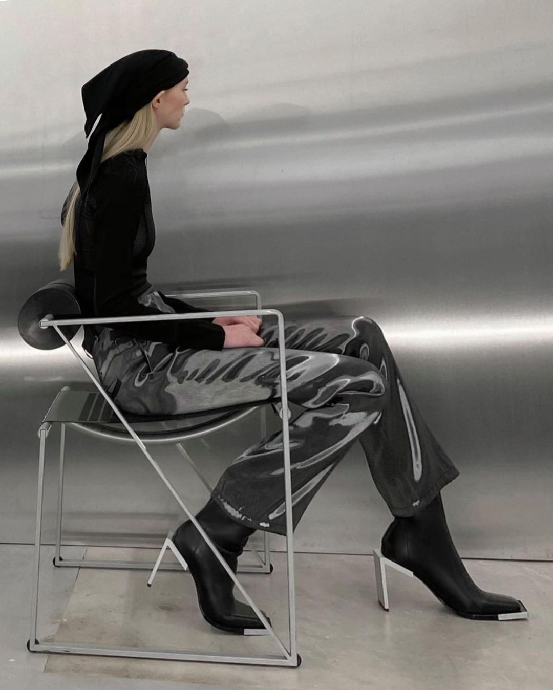 HELIOT EMIL ++ LIQUID METAL TROUSERS