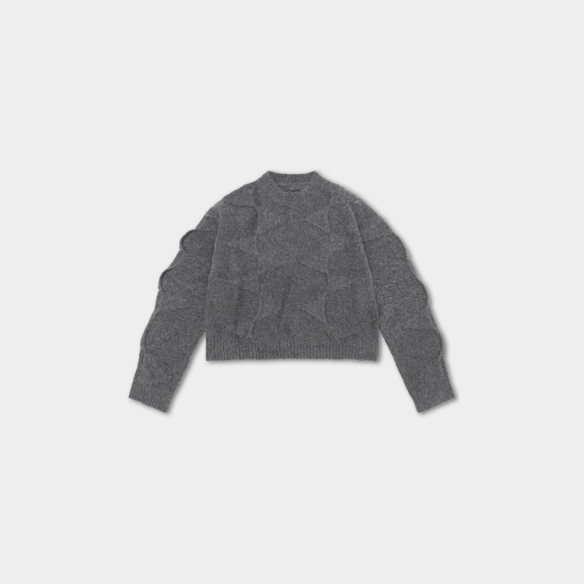 HE, product: CROPPED SPIRAL KNIT (Thumbnail)