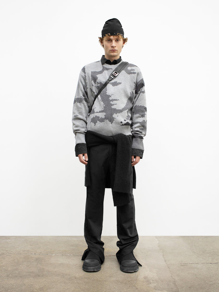HE, product: KNIT SWEATER W. JACQUARD ARTWORK (Thumbnail alt.)