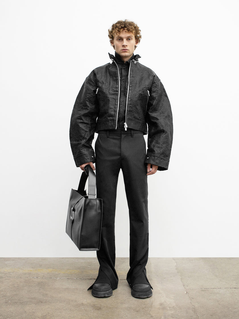 HE, product: STIFF LEATHER JACKET (Thumbnail alt.)