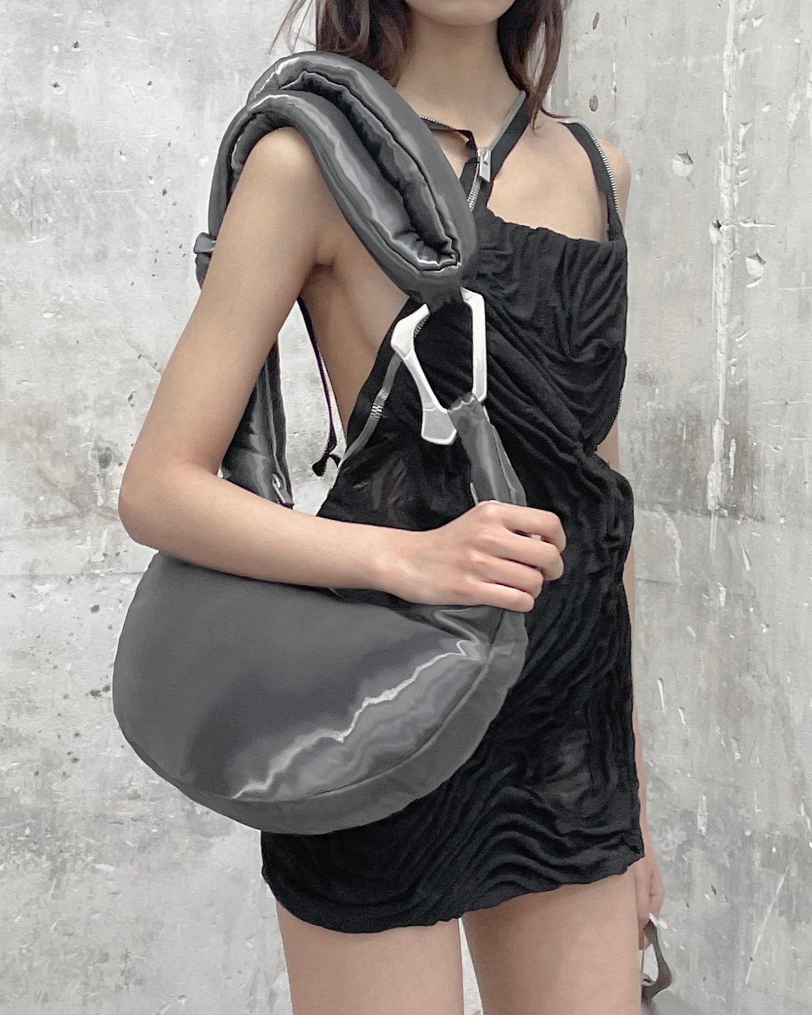 HELIOT EMIL ++ AW23 'CONNECTED FORMS' PADDED NYLON BAGS