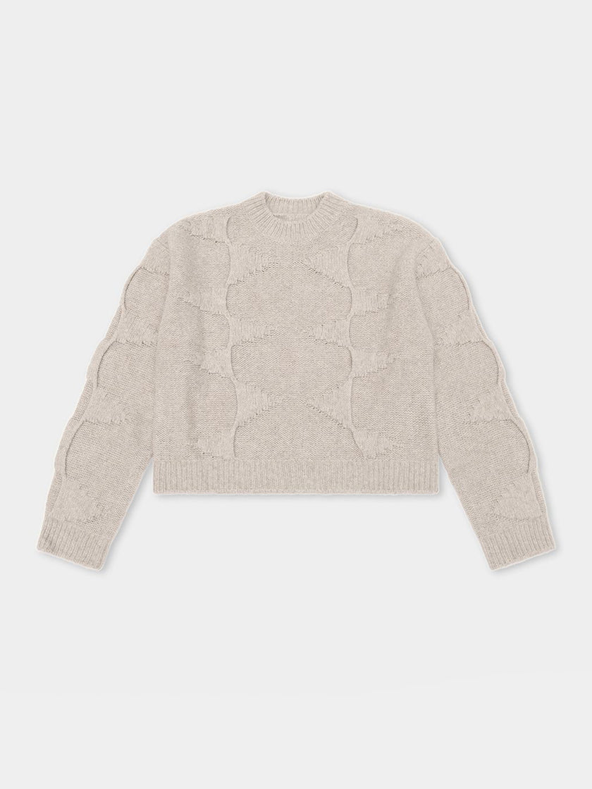 HE, product: CROPPED SPIRAL KNIT (Thumbnail)