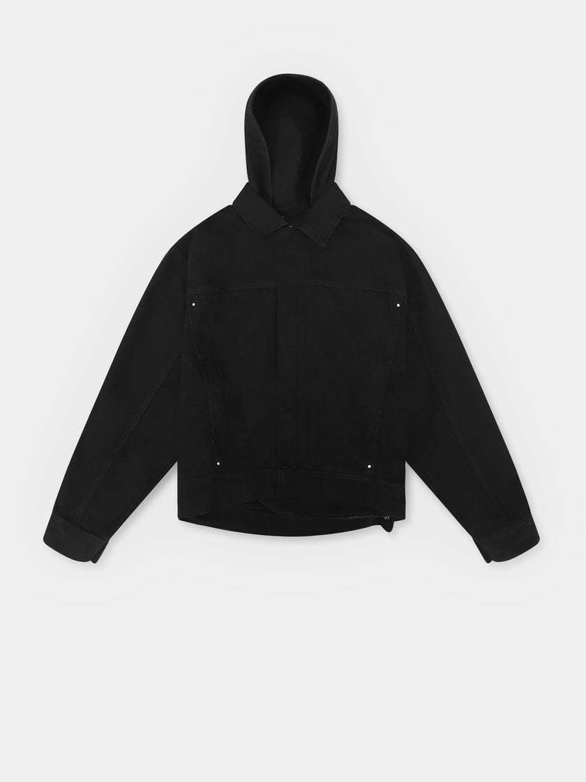 HE, product: DENIM HOODED JACKET (Thumbnail)