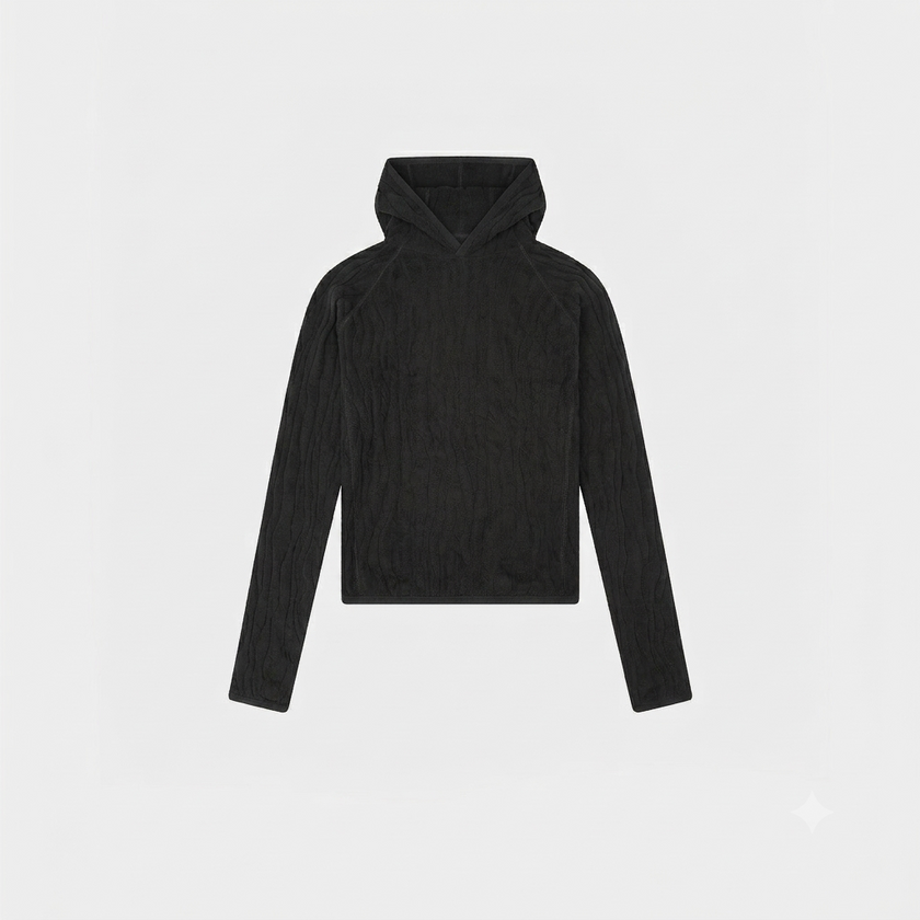 HE, product: SORTSOL KNIT HOODIE (Thumbnail)