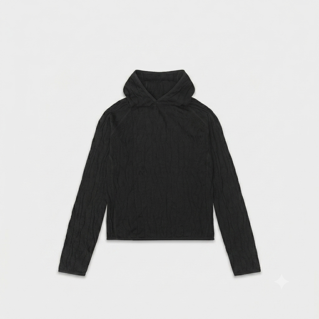 HE, product: SORTSOL KNIT HOODIE (Fig. 1)