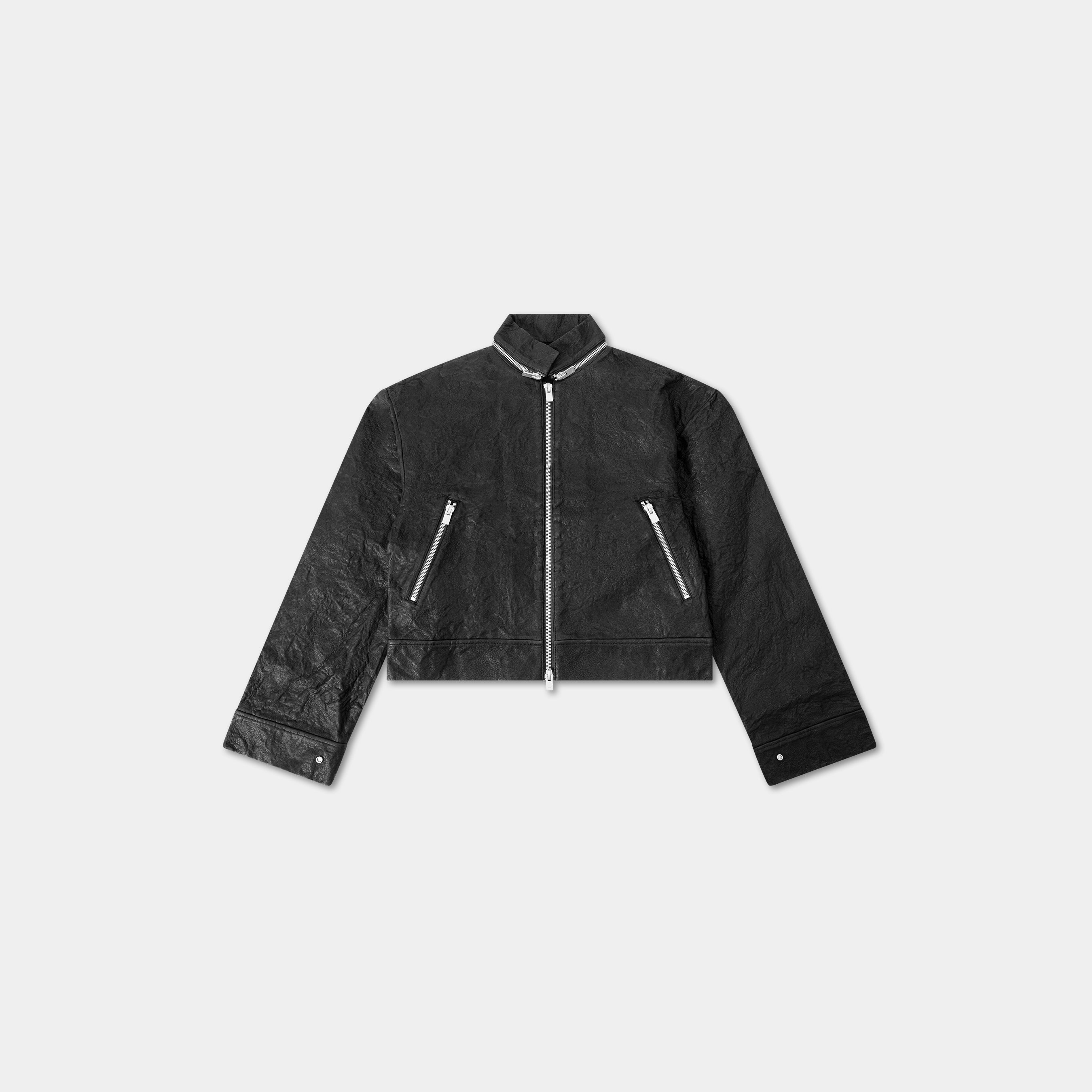 HE, product: STIFF LEATHER JACKET (Fig. 1)