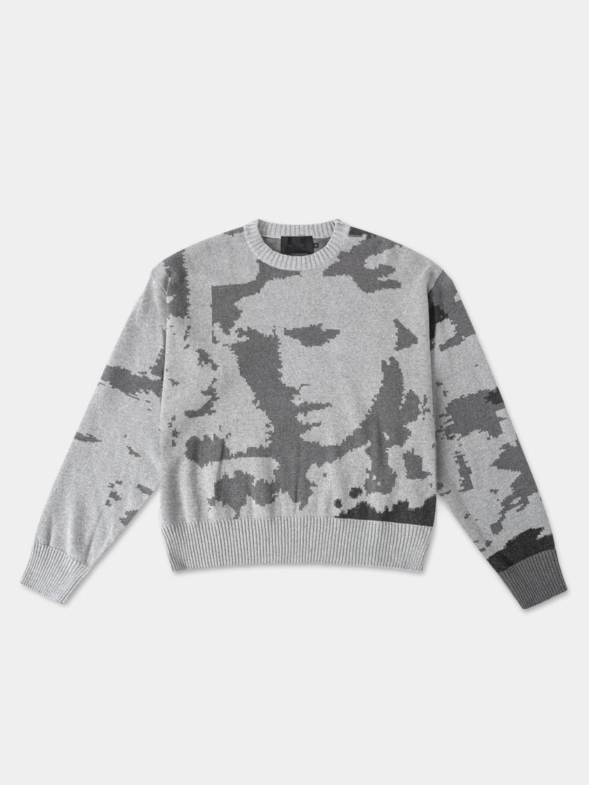 HE, product: KNIT SWEATER W. JACQUARD ARTWORK (Thumbnail)