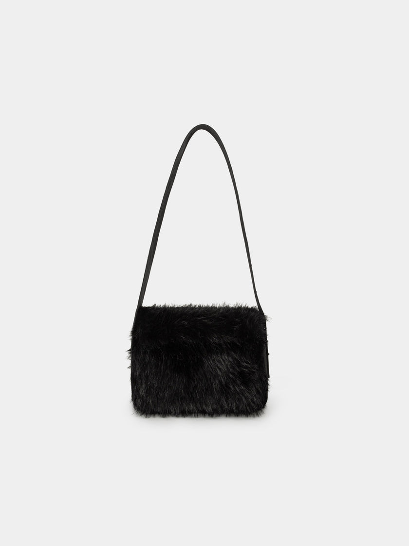 HE, product: ELUENT CANVAS BAG BLACK FAUX FUR (Thumbnail alt.)
