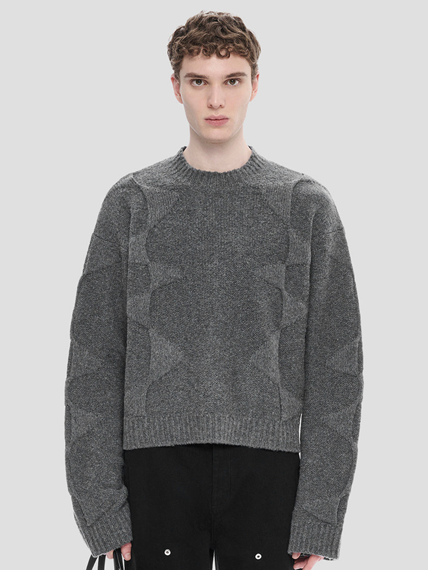 HE, product: CROPPED SPIRAL KNIT (Thumbnail alt.)