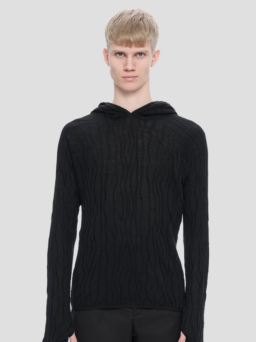 HE, product: SORTSOL KNIT HOODIE (Thumbnail alt.)