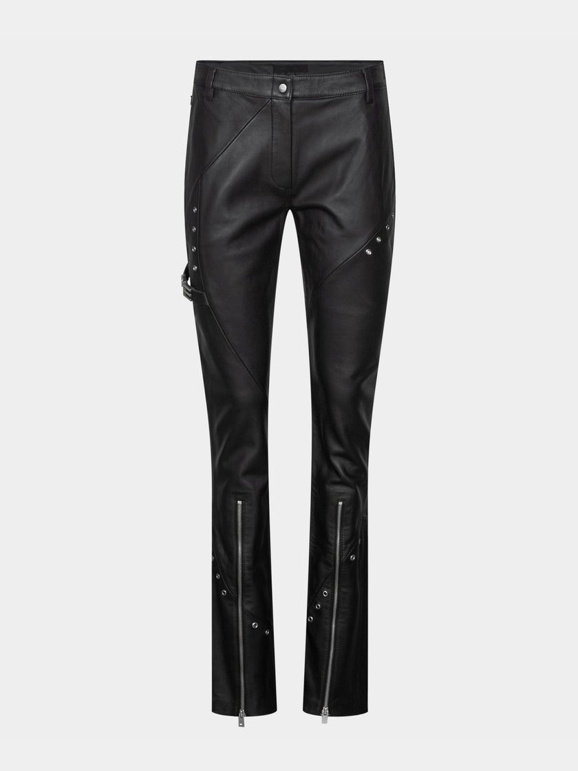 HE, product: UNIFIED LEATHER TROUSERS (Thumbnail)